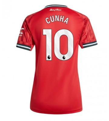 Manchester United Matheus Cunha #10 Hemmatröja Kvinnor 2025-26 Kortärmad